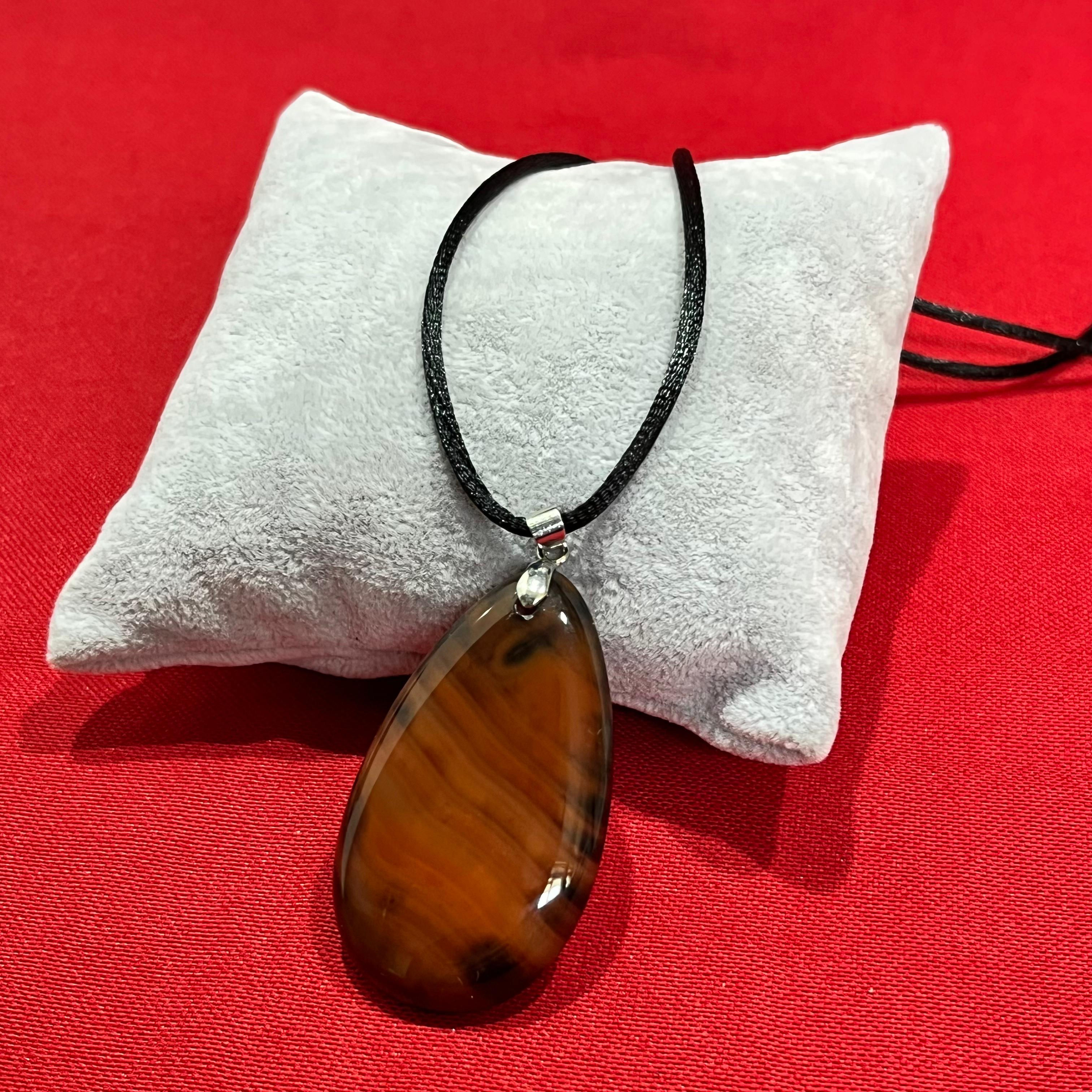 Damla Şekilli Akik Kolye