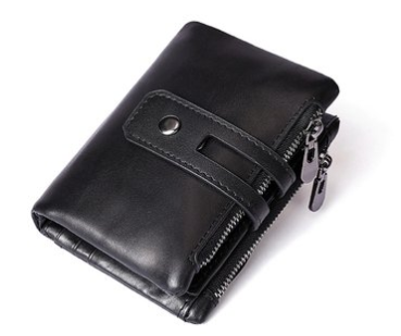 Billetera de Hombre Cuero Monedero tarjetero color Negro