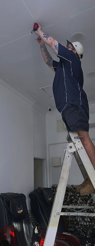 Matt Stanley from Matt Stanley Electrical working on residential electrical installation in Canberra, providing professional