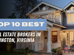 Header image with a house and a banner saying "Top 10 Best Real Estate Brokers in Arlington, Virginia"