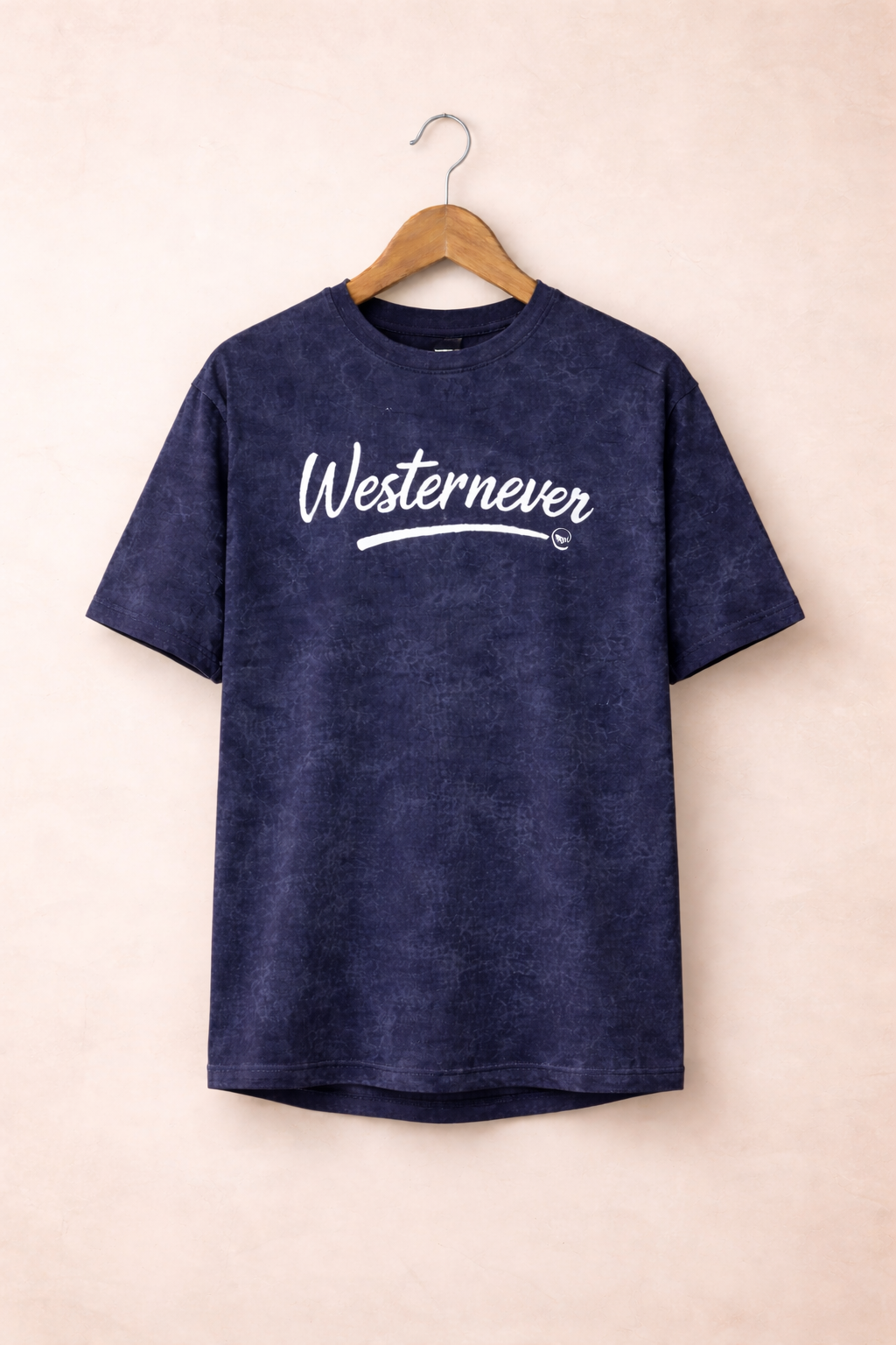 Navy Blue colour Oversized Acid Wash Graphic T-Shirt – Streetwear Edition