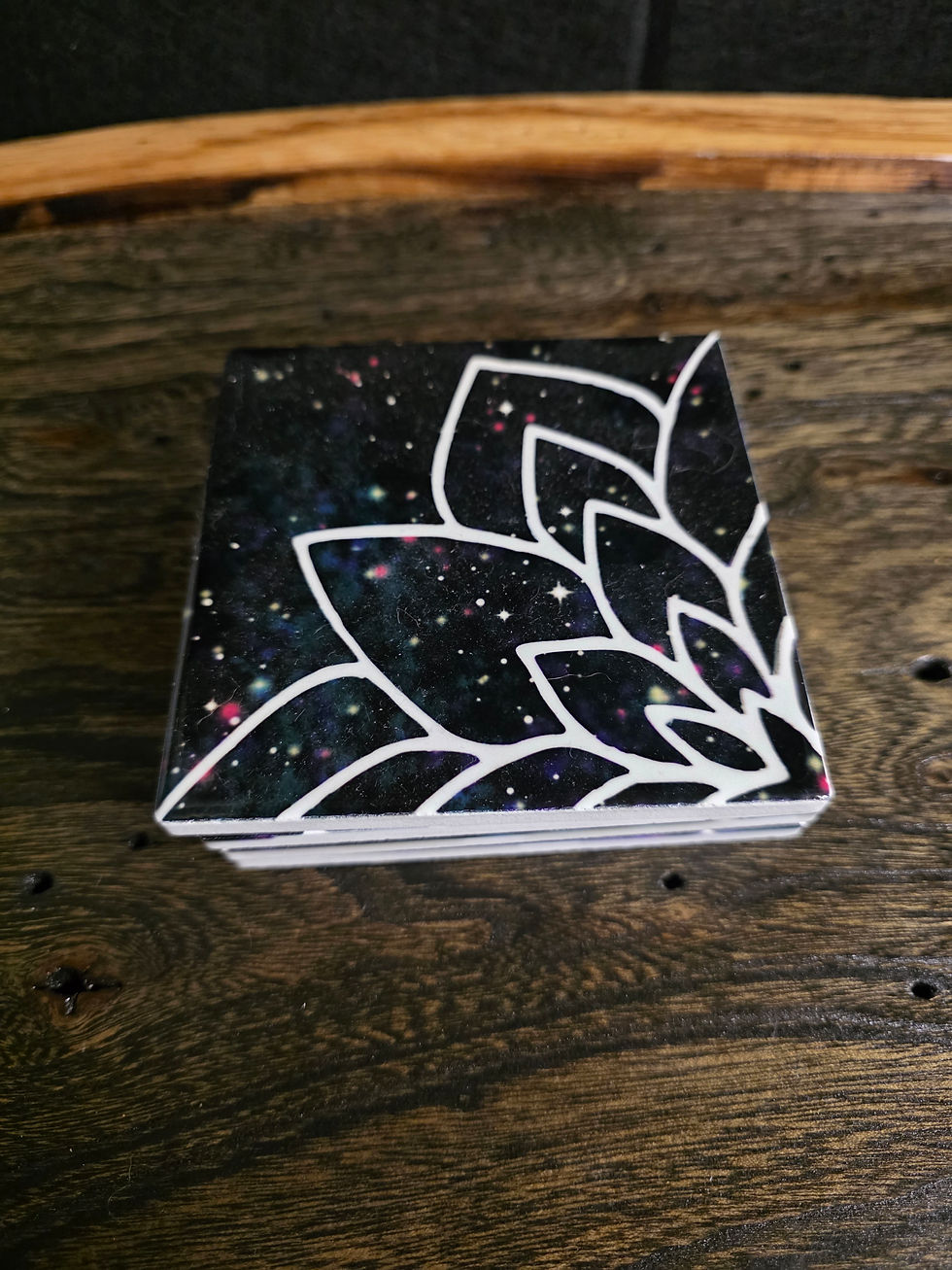 Thumbnail: Coaster Set - Square - Mandala Flower