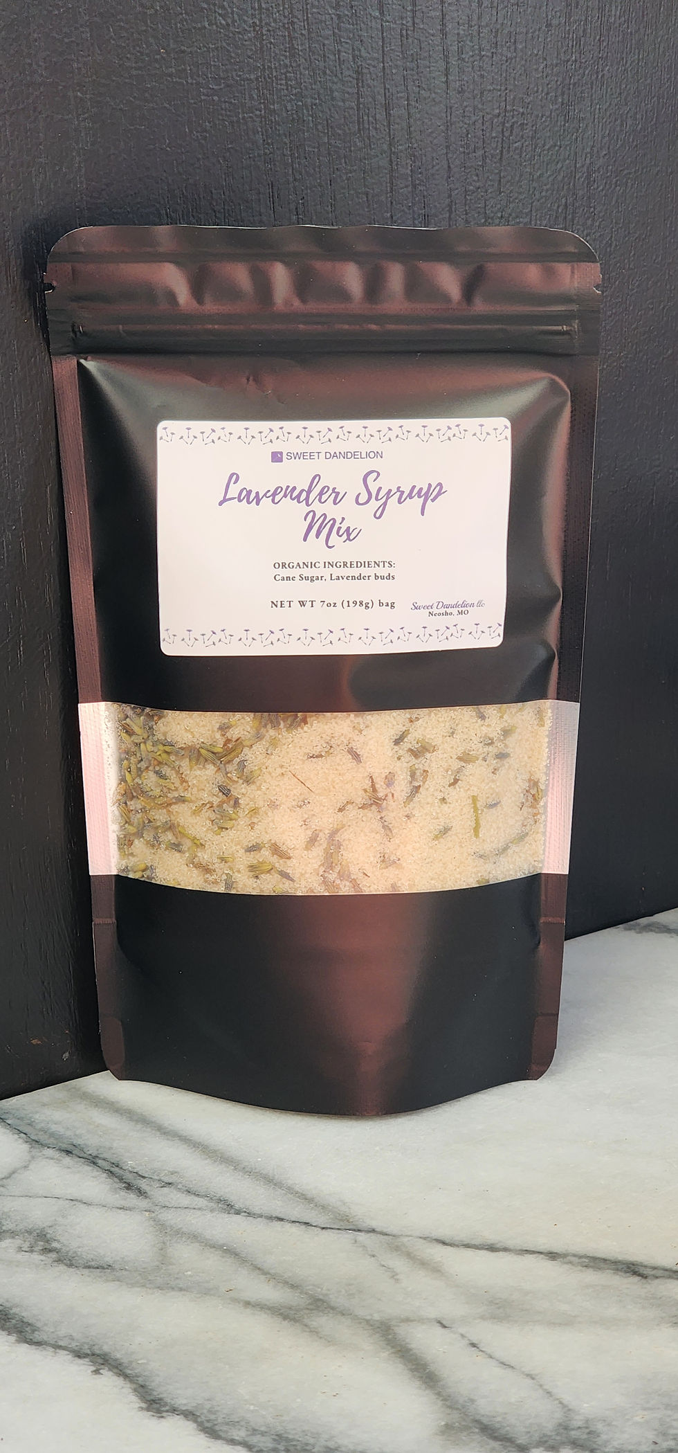 Sweet Dandelion Lavender Syrup Mix front of package