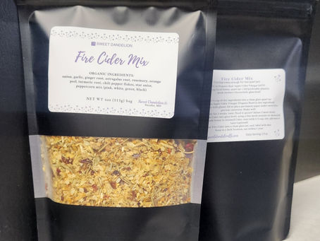 two bags of Sweet Dandelion Fire Cider Mix
