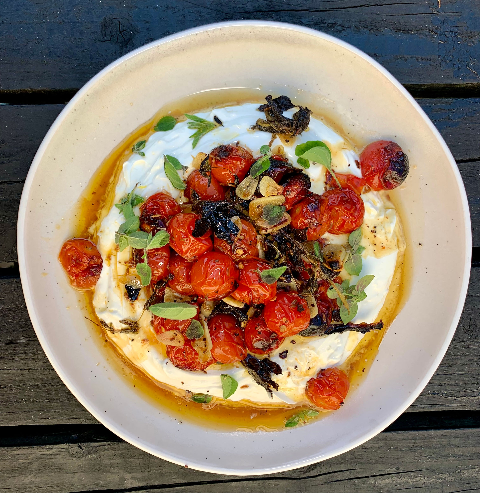 Hot tomatoes, cold yoghurt