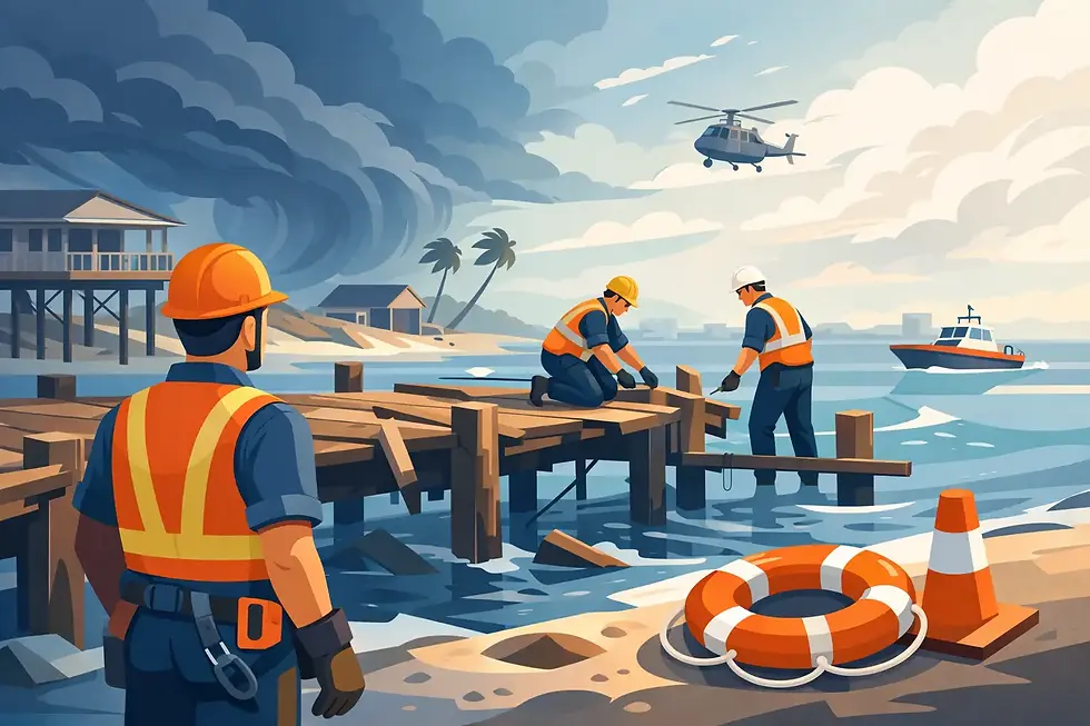 Pier Repair After Hurricane Starts With Safety