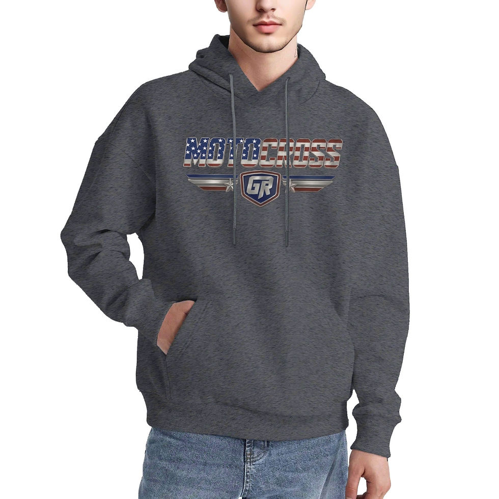Thumbnail: GR Patriotic Motocross Pullover Sweatshirt Hoodie