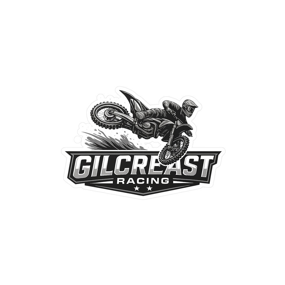 Thumbnail: Gilcreast Racing Dirt Bike Kiss-Cut Vinyl Decal — Motorcycle Logo Sticker