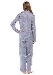 Thumbnail: Ticking Stripe Navy Pajama Set