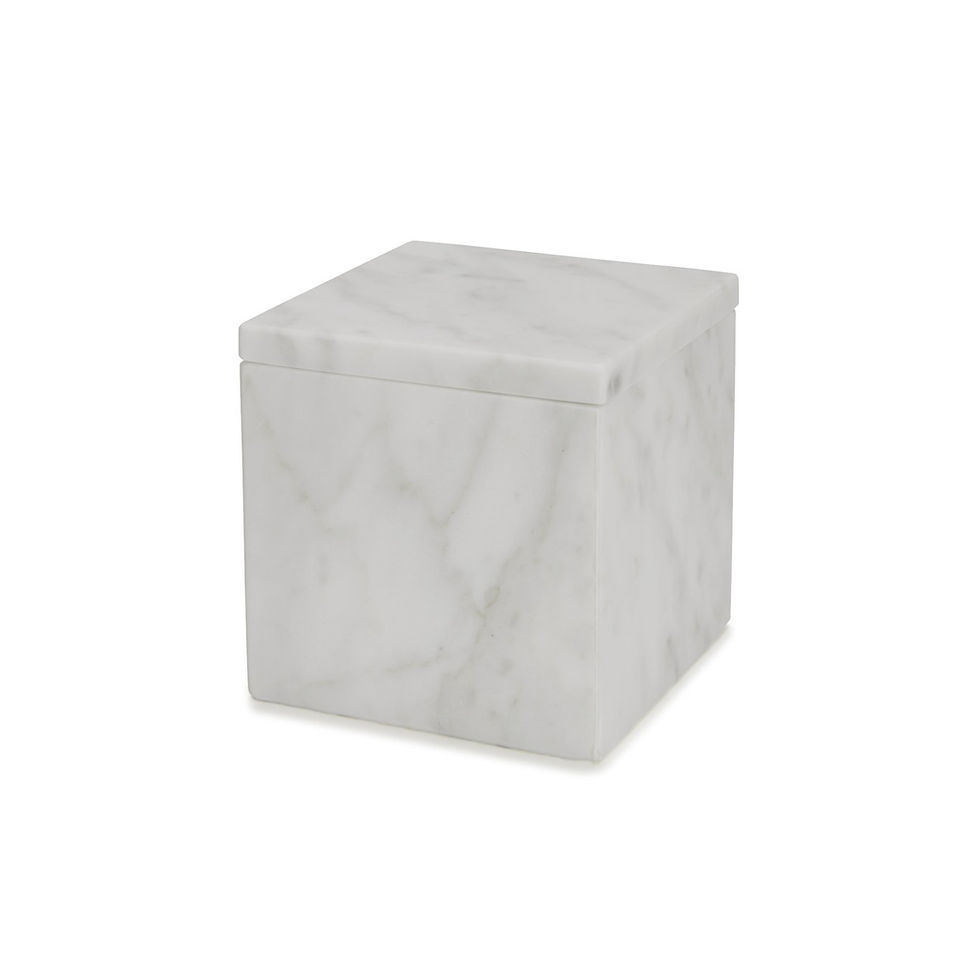 Thumbnail: Kassatex bathroom accessories marble cotton jar with lid