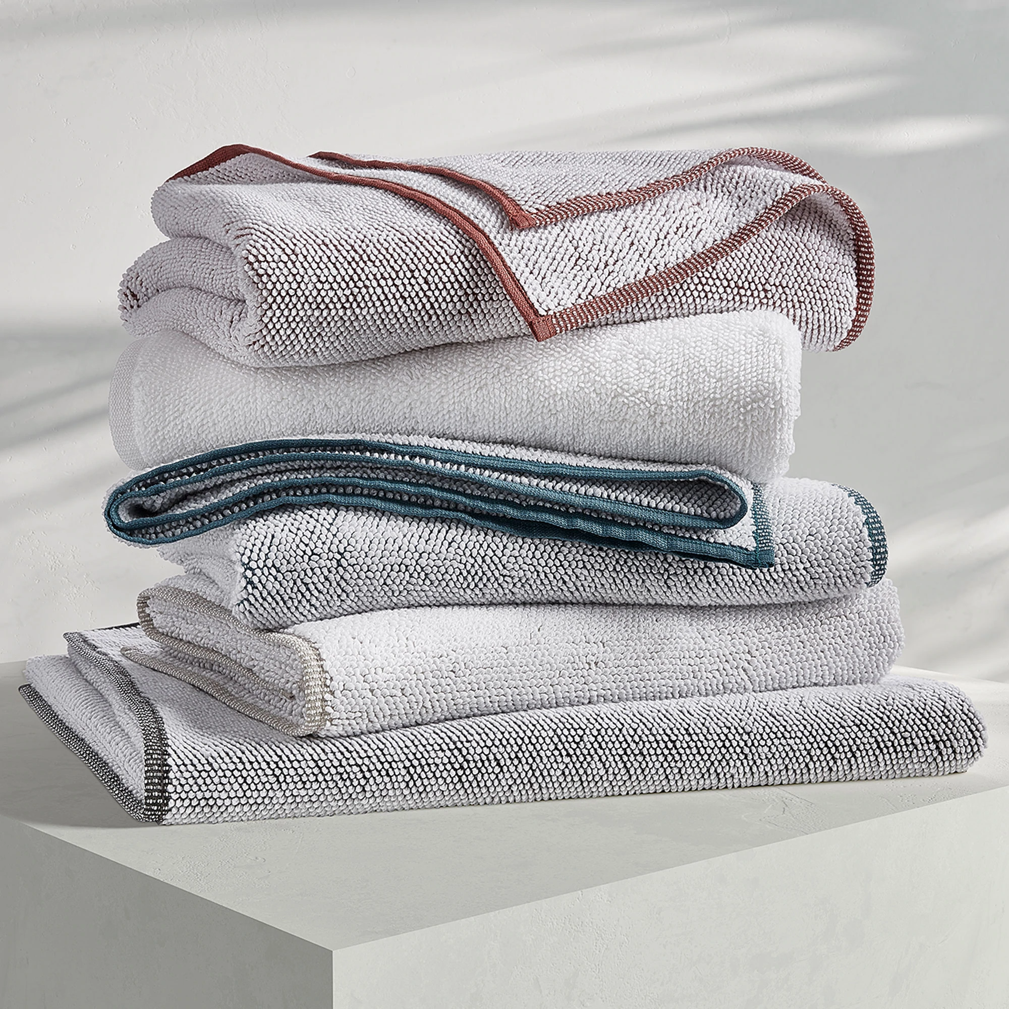 Assisi textured bath towels collection by Kassatex