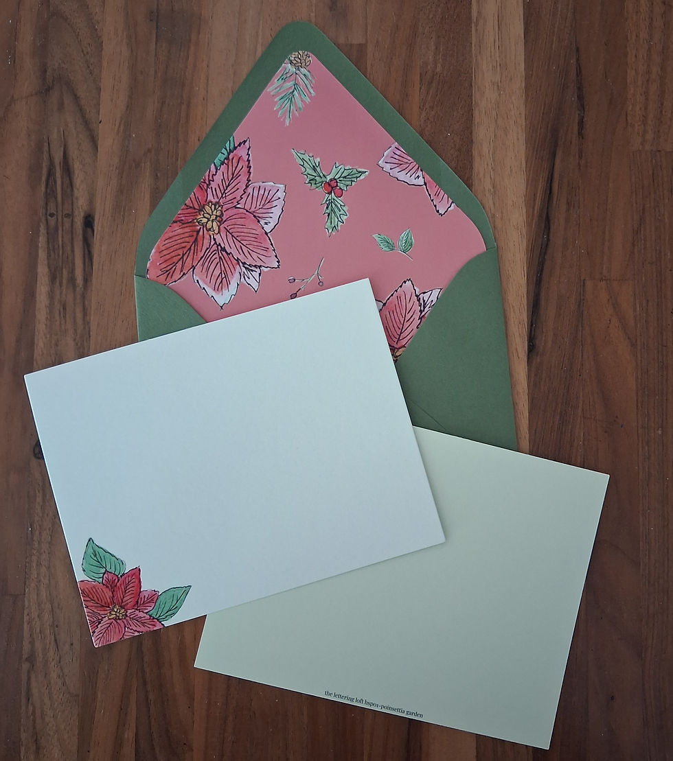 Thumbnail: Poinsettia Garden Holiday Stationery Pack