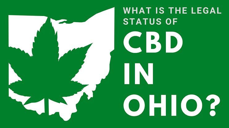 Graphic with the Text, "What is the Legal Status of CBD in Ohio"