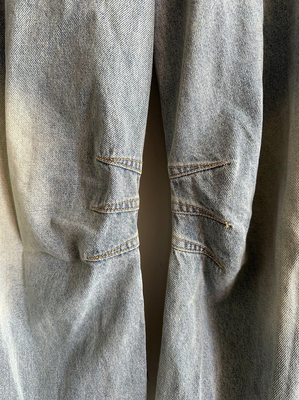 Thumbnail: The Kript Pixeley distressed baggy cargo jeans