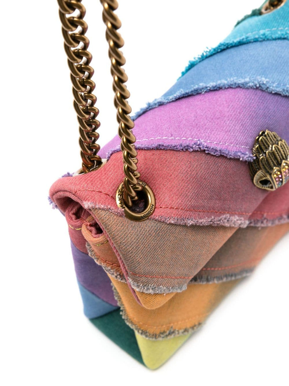 Thumbnail: KURT GEIGER denim rainbow kensington bag