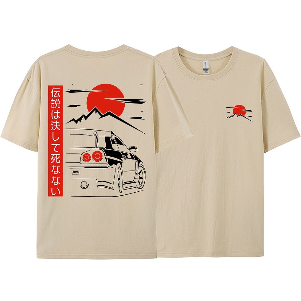 Thumbnail: Japanese Style Car JDM Culture GTR Racing T Shirts Men Women Street Wear Origina