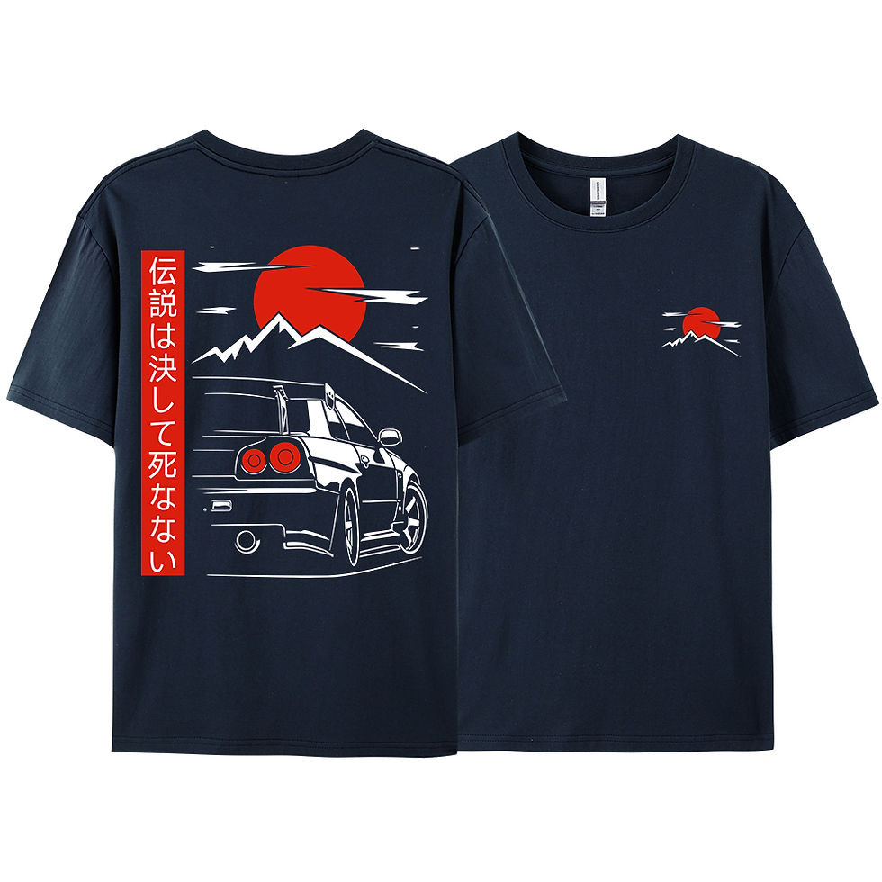 Thumbnail: Japanese Style Car JDM Culture GTR Racing T Shirts Men Women Street Wear Origina