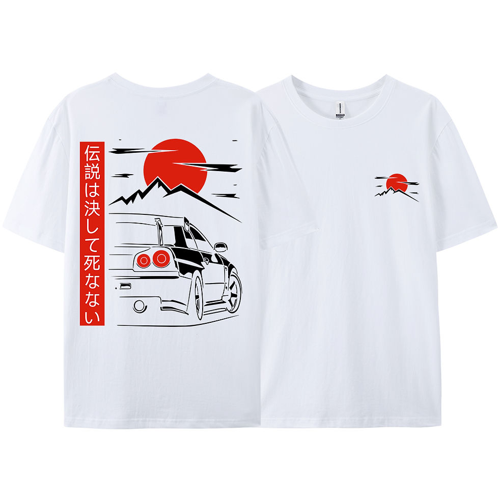 Thumbnail: Japanese Style Car JDM Culture GTR Racing T Shirts Men Women Street Wear Origina