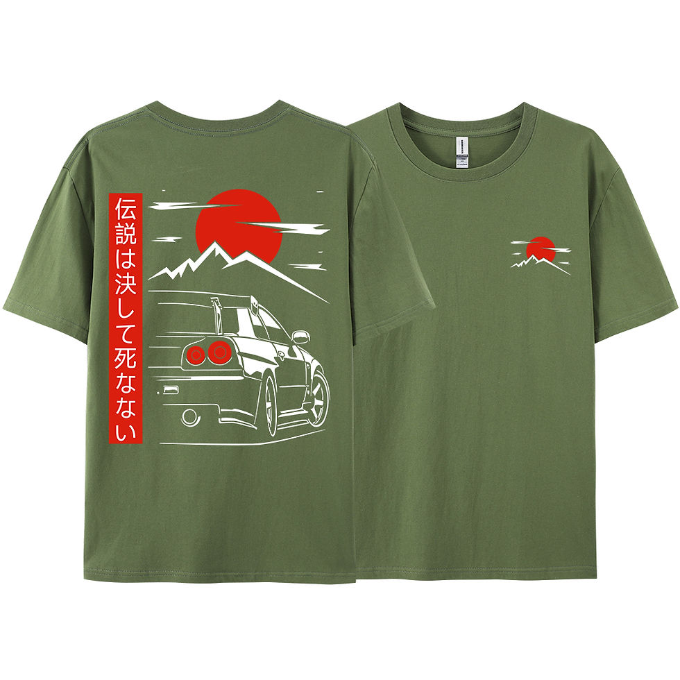 Thumbnail: Japanese Style Car JDM Culture GTR Racing T Shirts Men Women Street Wear Origina