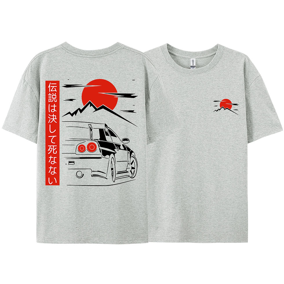 Thumbnail: Japanese Style Car JDM Culture GTR Racing T Shirts Men Women Street Wear Origina