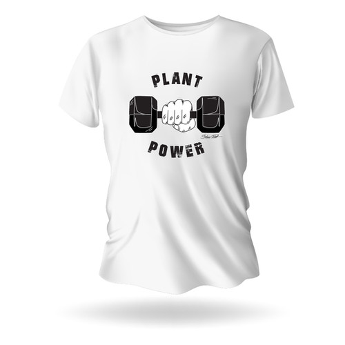 Plant Power Dumbbell TShirt | STEVE PILOT FITNESS