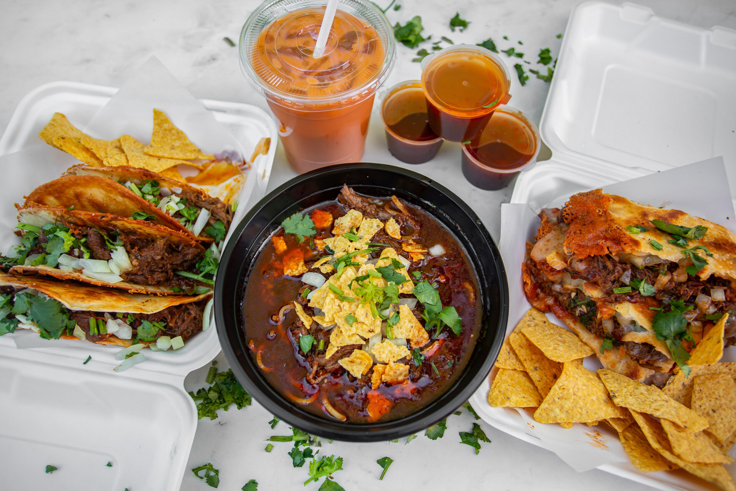 Arranged Food and Objects