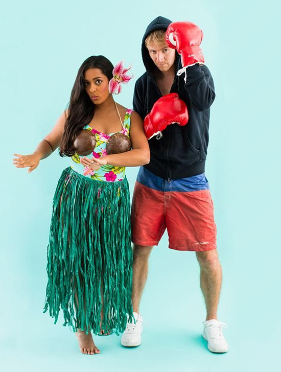 Hawaiian Punch couples costume