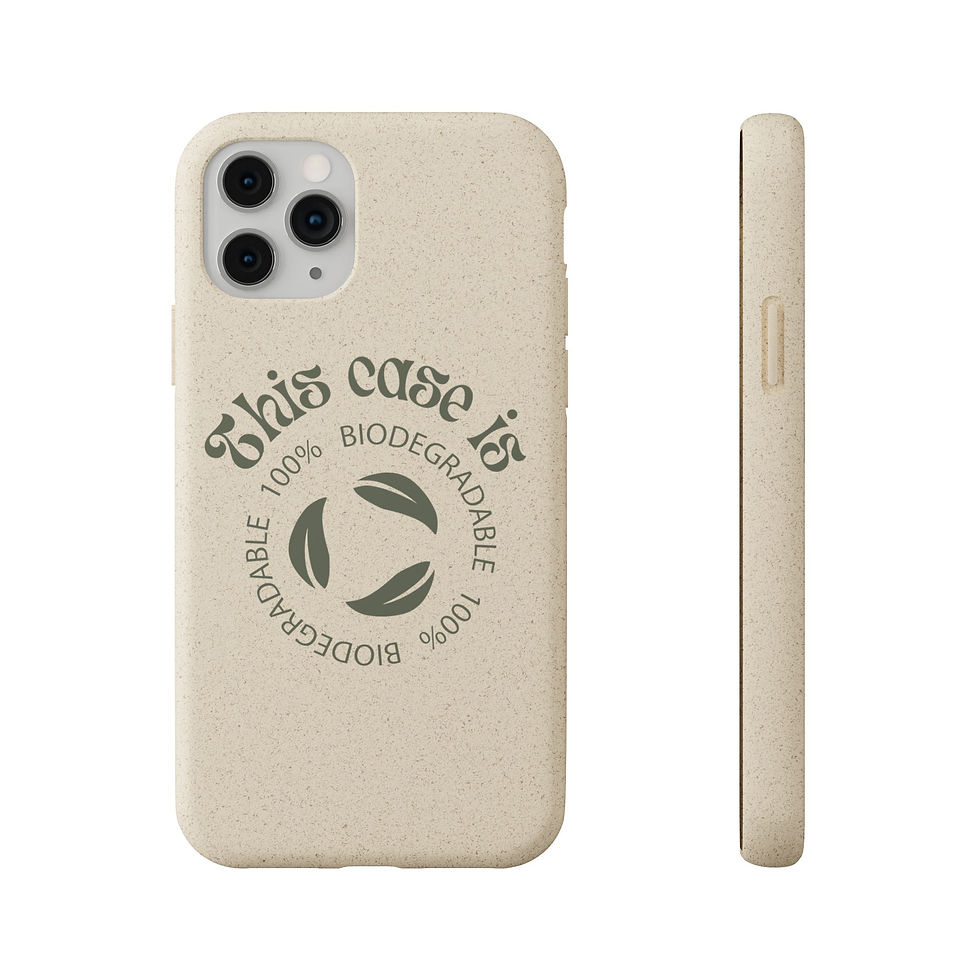 100% biodegradable phone case with circular eco design - sustainable and compostable accessory