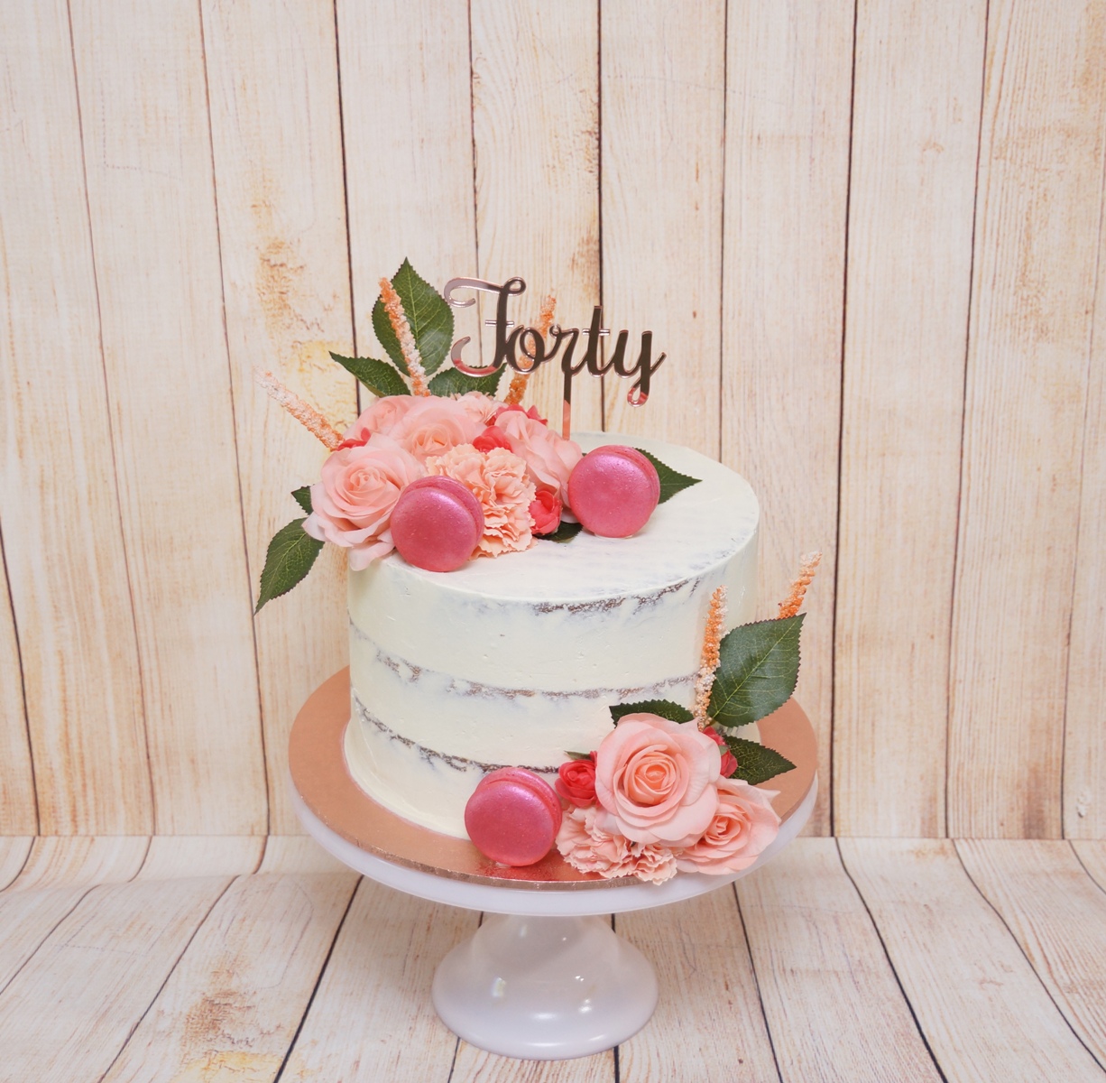 1 Tier Semi Naked peach and rose gold 2.