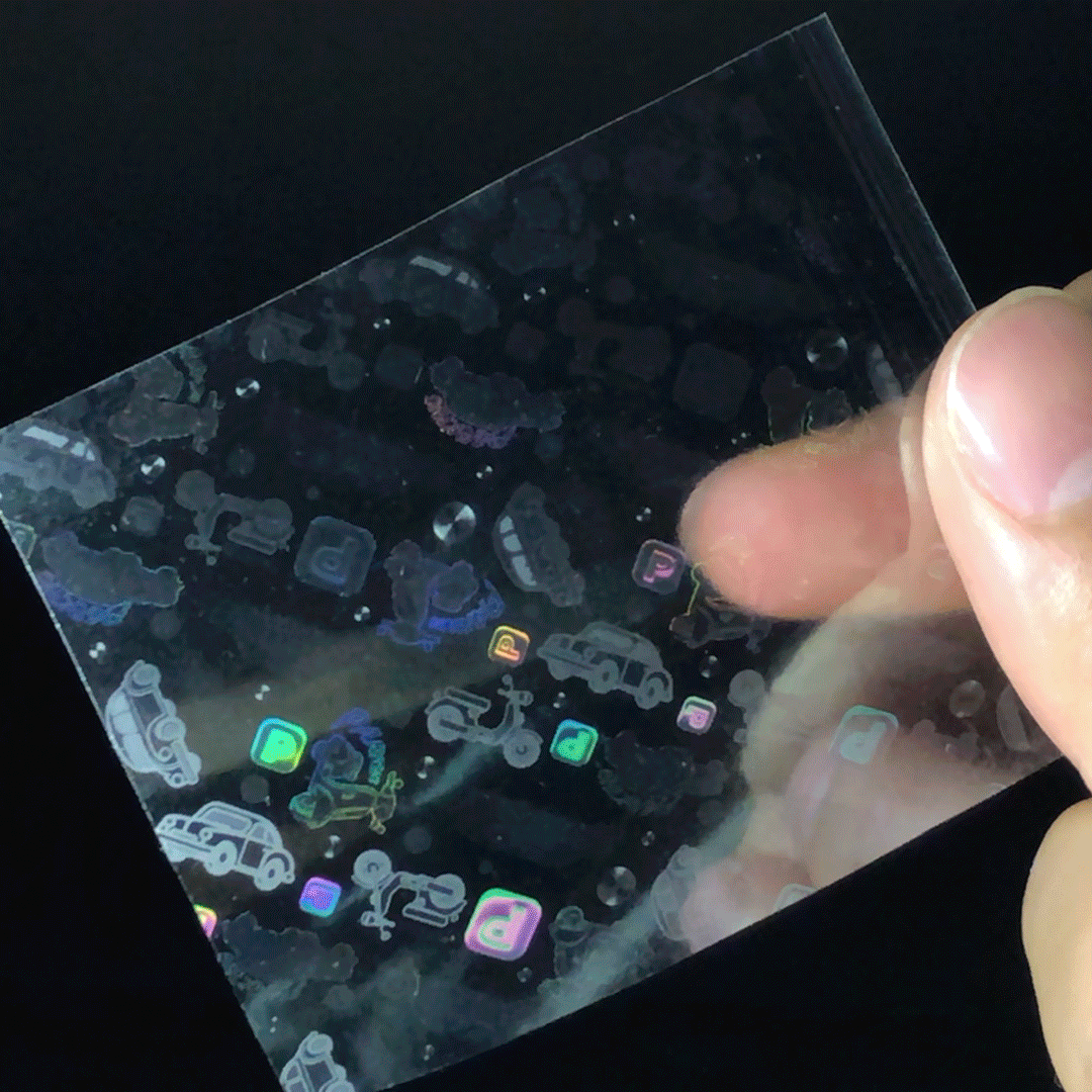 Transparent Hologram Laminating Film - Parking 2