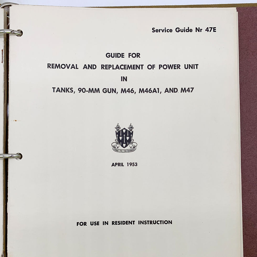 Thumbnail: Fort Knox Armored School Binder and Manuals, Korean War