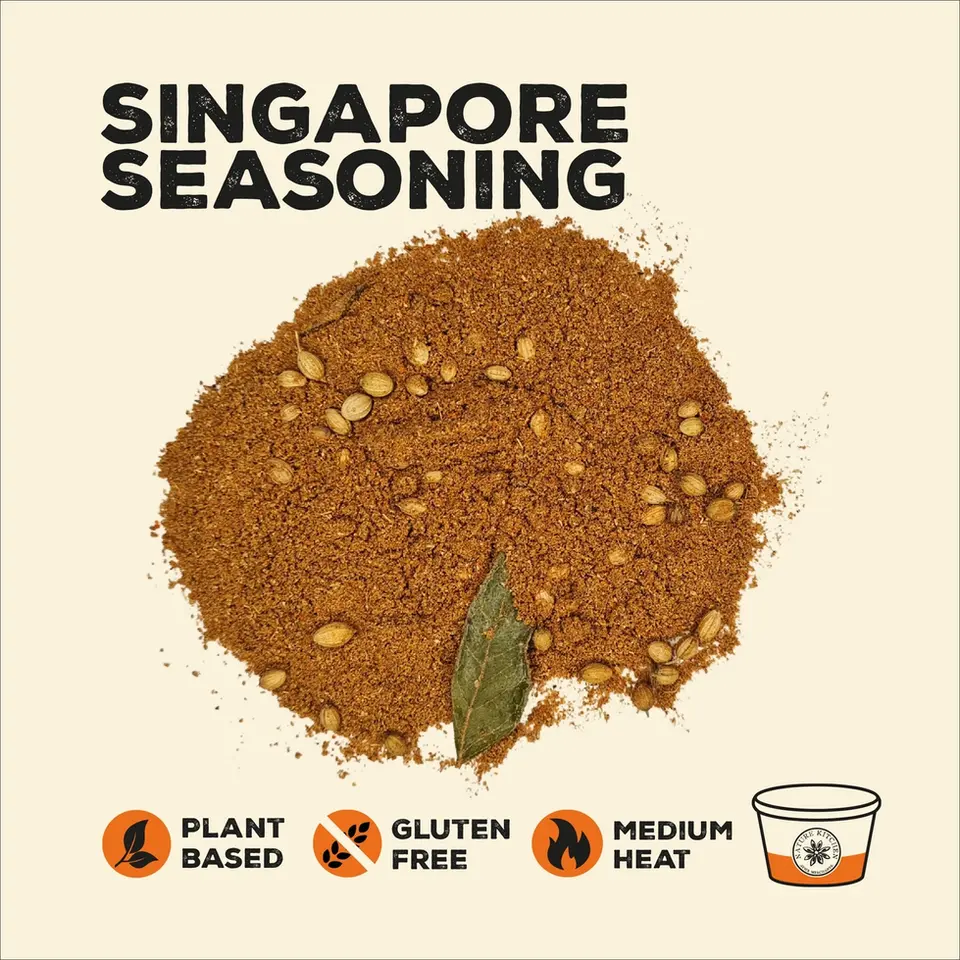 Singapore Seasoning powder close-up - Plant Based, Gluten Free, Medium Heat