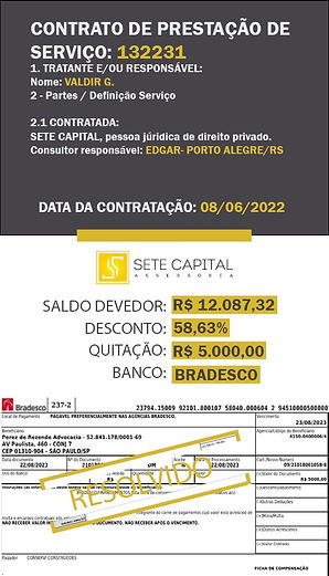 boleto de quitação de um financiamento bradesco