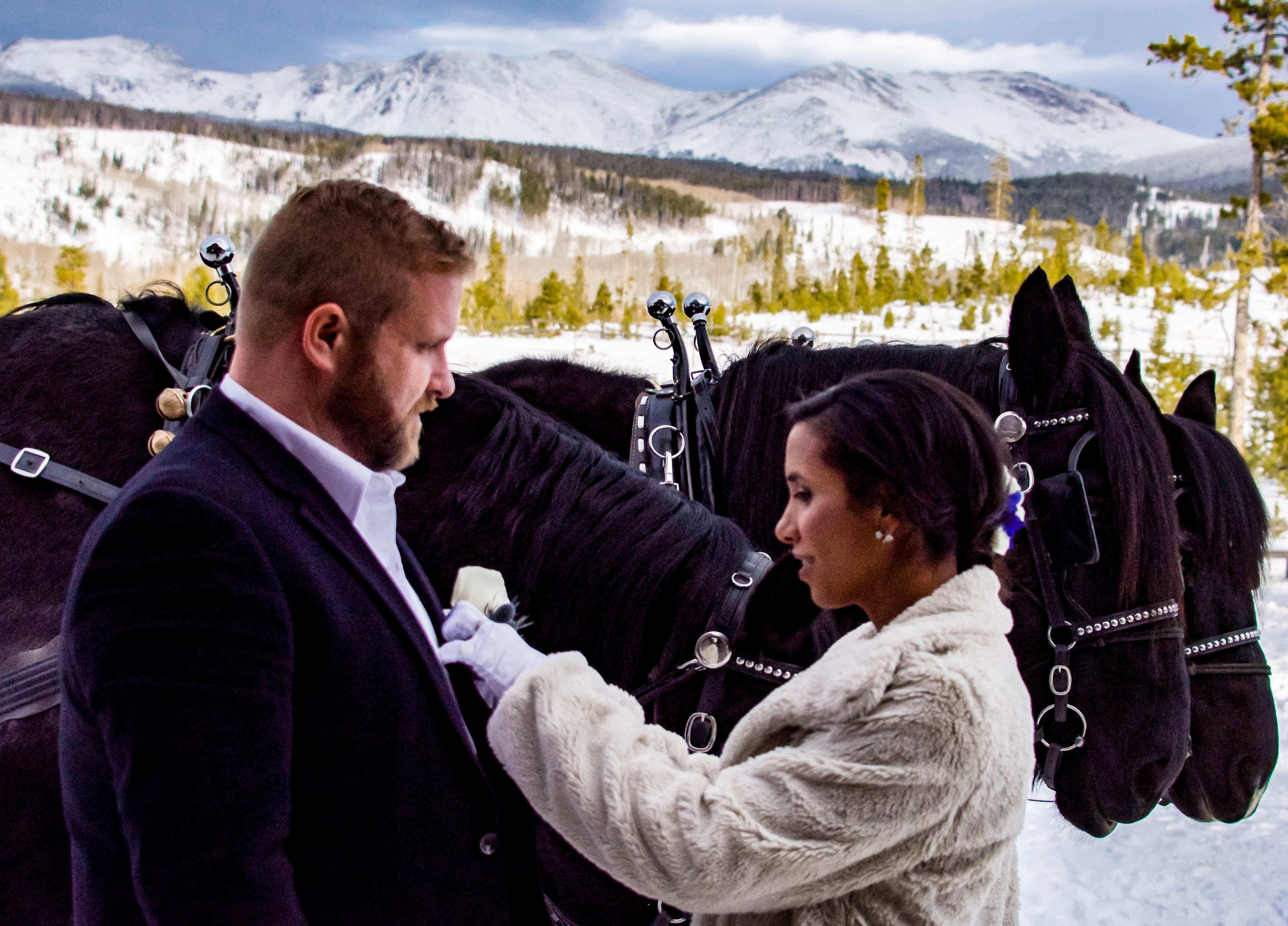 Winter Wedding at Devil's Thumb, CO