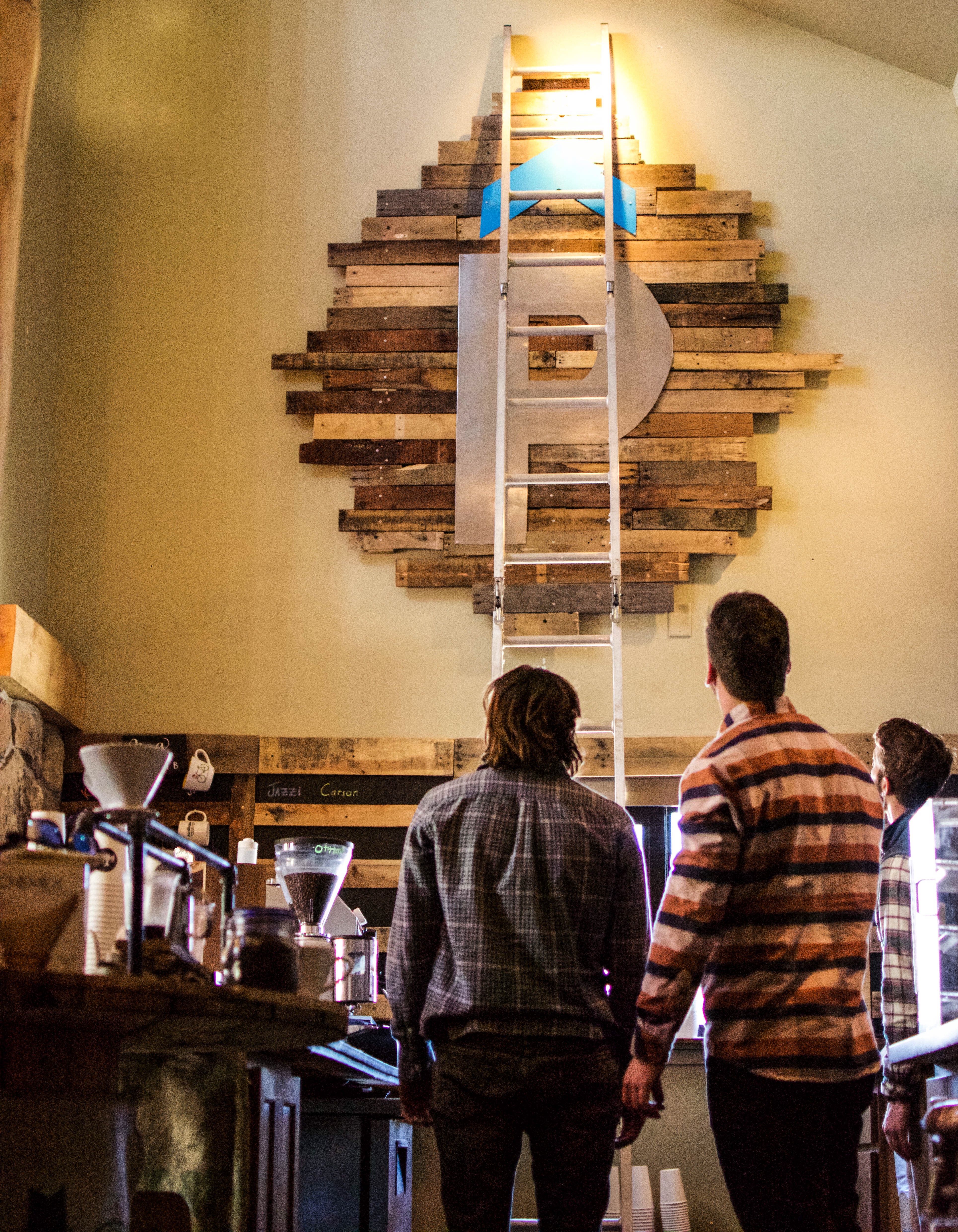 Sign Installation Perk Coffee Shop
