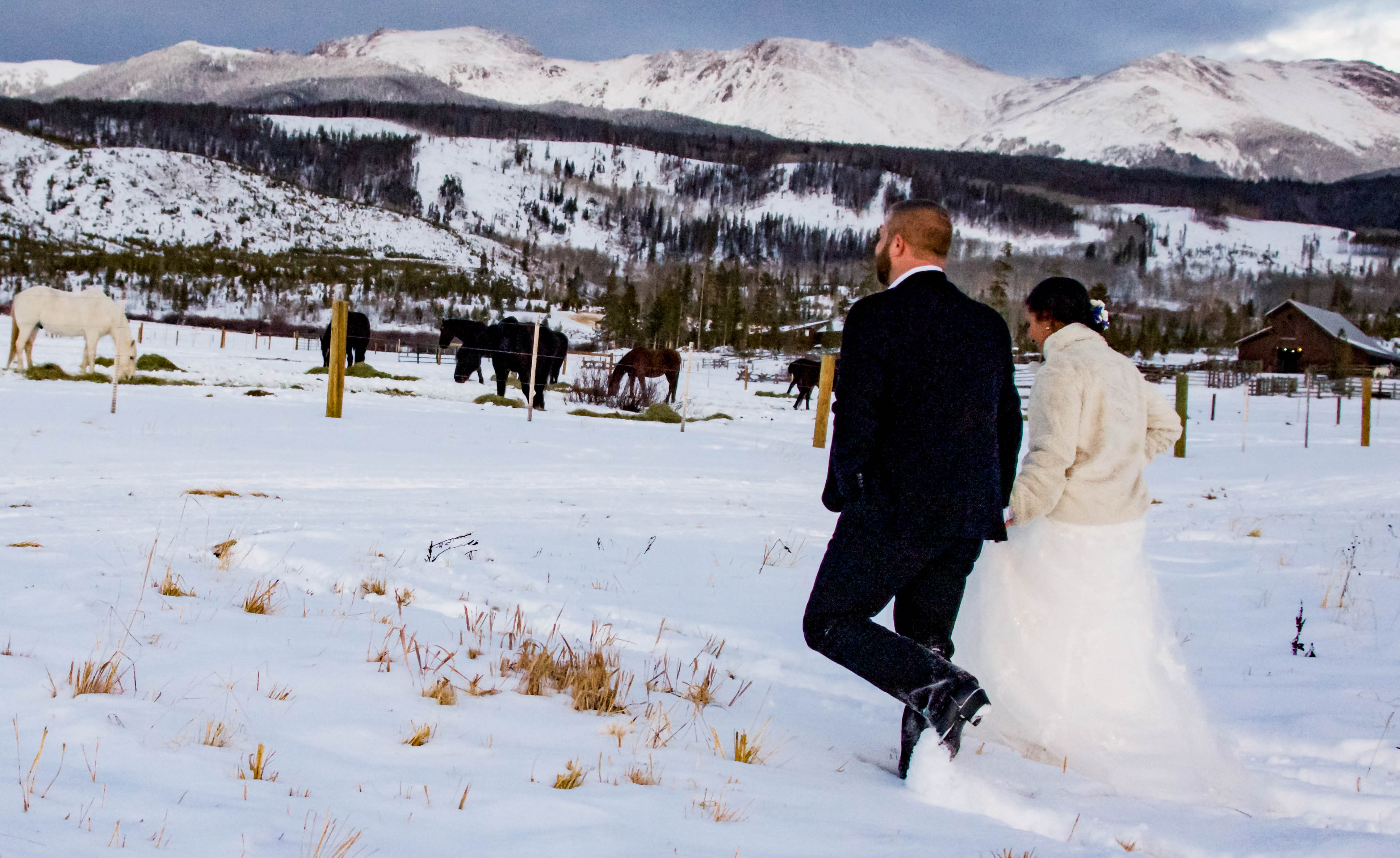 Winter Wedding at Devil's Thumb, CO