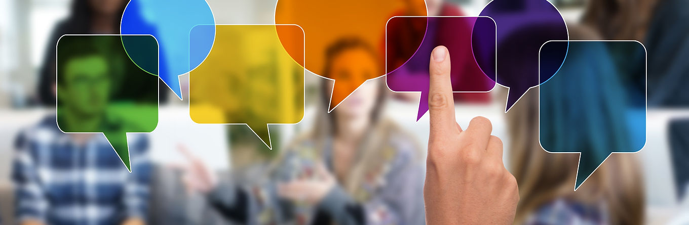 Multicolour speech bubbles Image by <a href="https://pixabay.com/users/geralt-9301/?utm_source=link-attribution&utm_medium=referral&utm_campaign=image&utm_content=3653368">Gerd Altmann</a> from <a href="https://pixabay.com//?utm_source=link-attribution&utm_medium=referral&utm_campaign=image&utm_content=3653368">Pixabay</a>