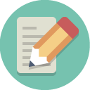 Pencil and page icon