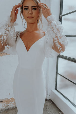 Lace detachable sleeves
