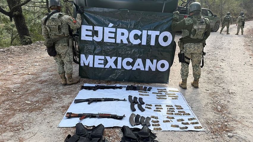 Aseguran armamento en la sierra de Guadalupe y Calvo durante operativo conjunto