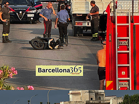Incidente a Barcellona in via Ponte Califi, centauro trasferito con elisoccorso in Ospedale