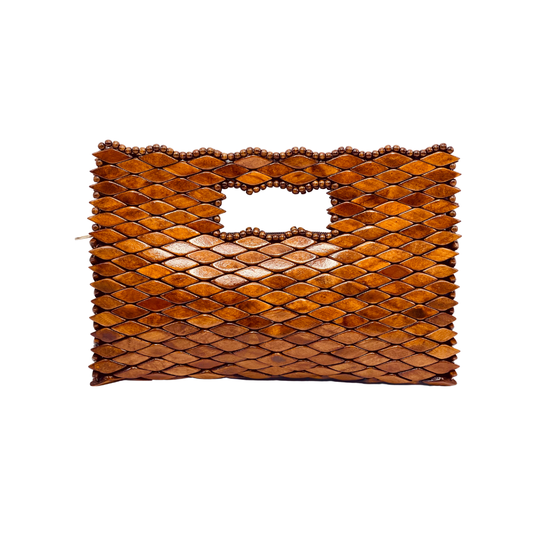 St. Tropez Petite Clutch - Dark Walnut