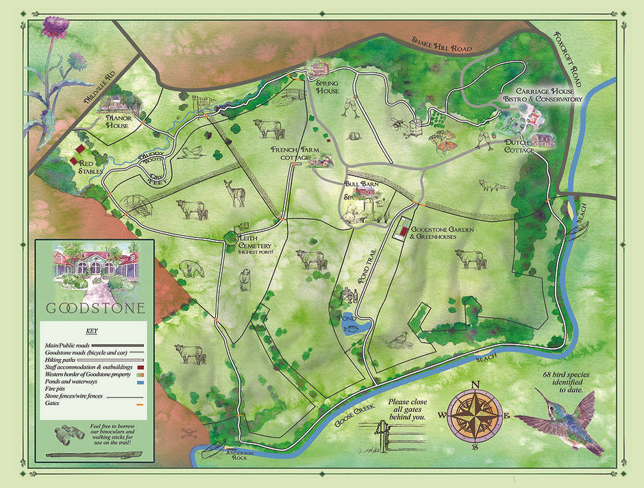 Map of Goodstone Inn property.