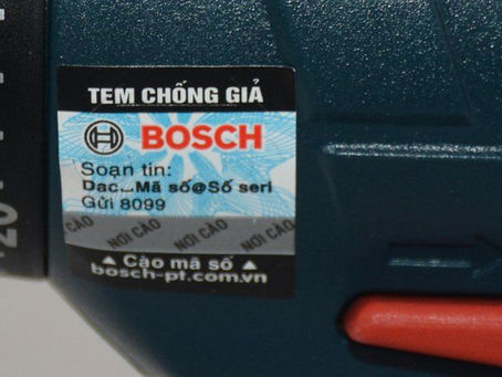 Hướng dẫn chi tiết cách kiểm tra tem chống hàng giả Bosch