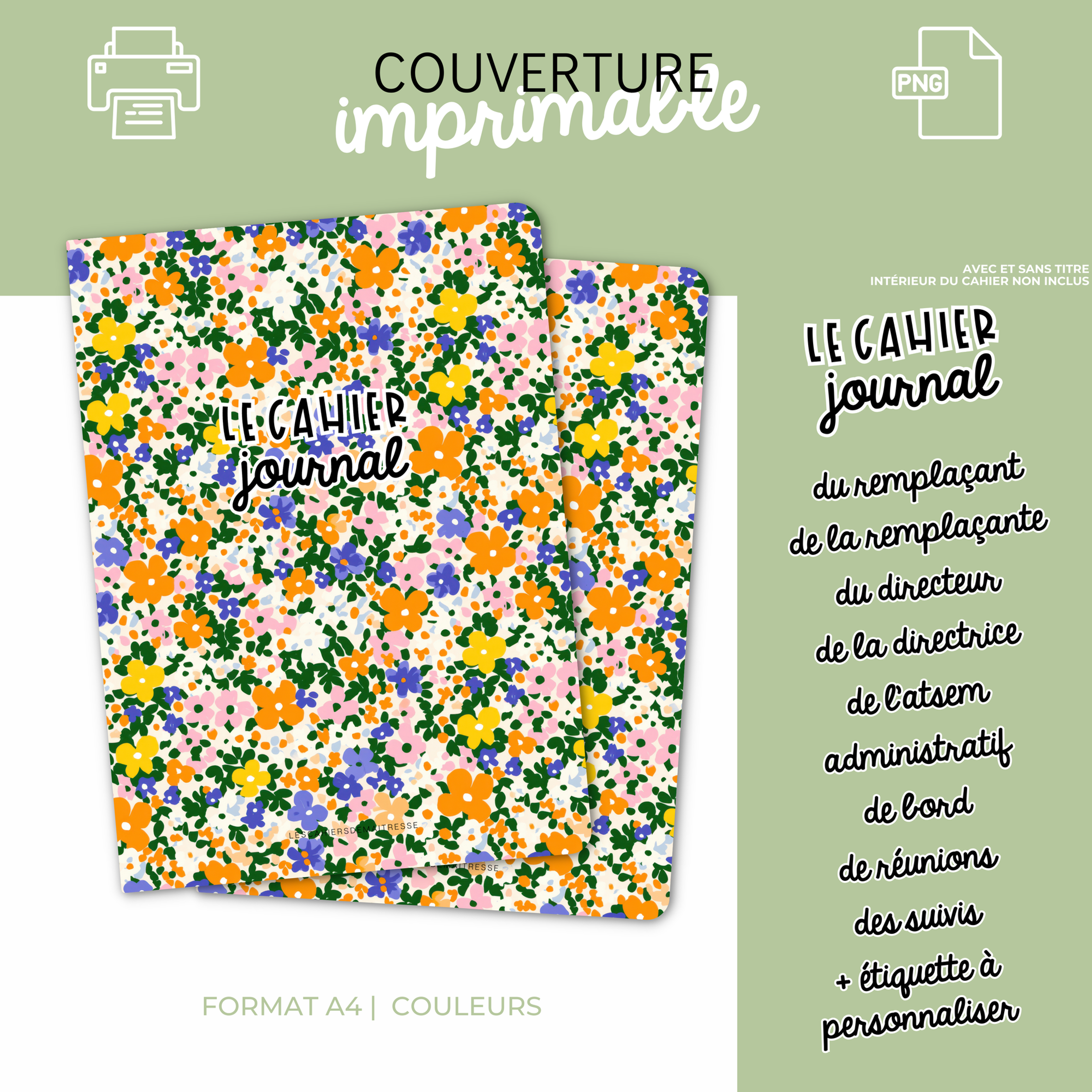 Couverture imprimable fleurie 11