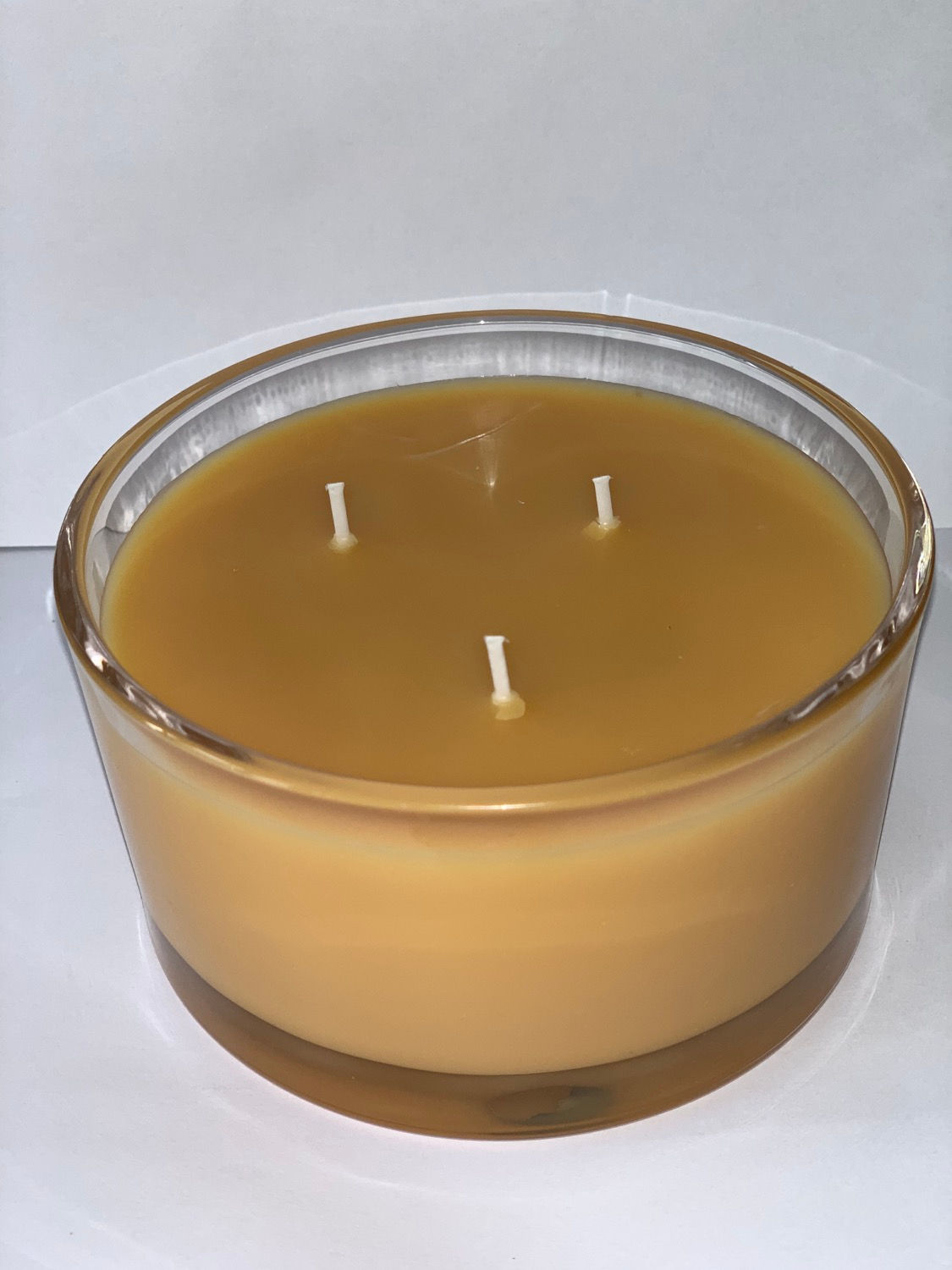 3 wick fragranced candle glass jar 