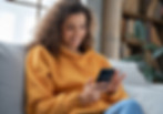 Woman scrolling on phone