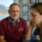 Wellness Therapist engaging with a client in a pastoral counselling session.