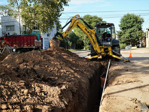 Continúan las obras de ampliación de la red cloacal de Colón
