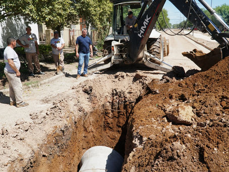 Se finaliza con los pluviales de las obras del RENABAP en Colón